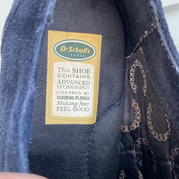 Dr Scholls Women Blue Leather Suede Lace Up Oxford-Like Healed Shoes - Booties - Picture 4 of 12